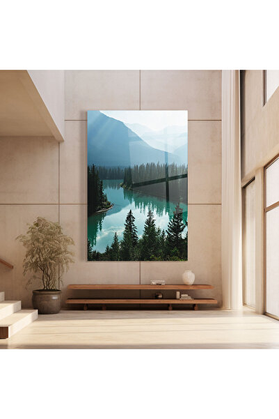 Arthub Glass Painting, Bedroom and Living Room, Mountains, Crystal Lake