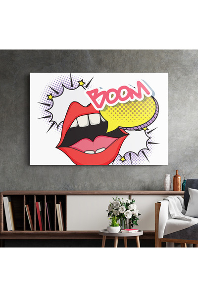 Arthub Glass Painting, Bedroom and Living Room, Pop, Boom Pop Art