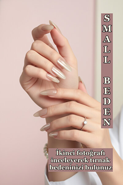 Easy Beauty Kedi Gözü SMALL Beden Kısa Küt 10 Adet Takma Tırnak Seti T223
