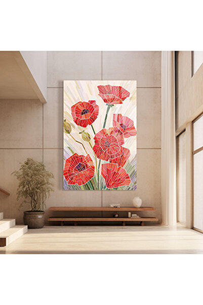 Arthub Glass Painting, Bedroom and Living Room, Poppies, Poppy Glass