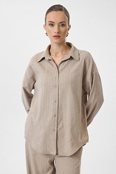 TIFFANY&TOMATO Çizgili Pullu Gömlek