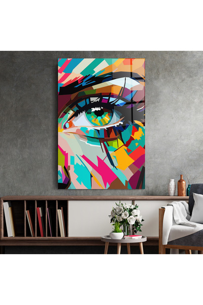Arthub Glass Painting, Bedroom and Living Room, Digital, Colorful Eye