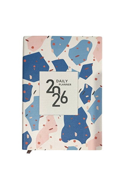 Limmy 2026 Agenda Pink-Blue Abstract Patterned Daily Agenda A5 (15X21 cm) - Assorted