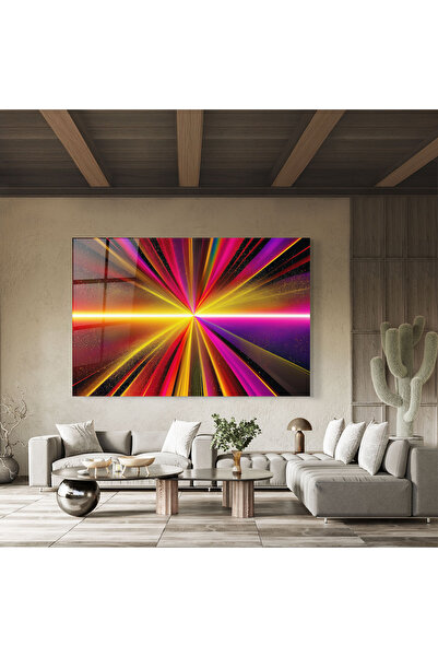 Arthub Glass Painting, Bedroom and Living Room, Optical Illusions, White Light Mix