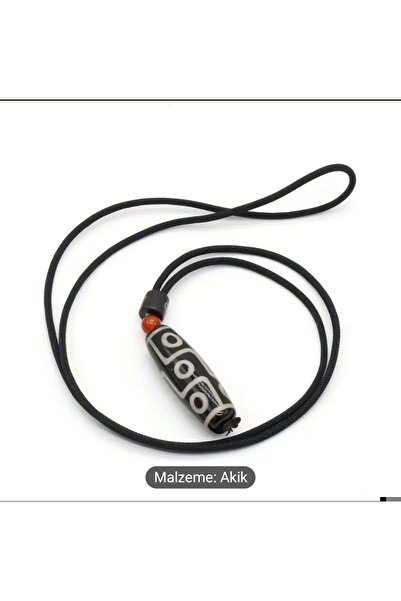 ORGANICYOU Yiwu Natural Stone Agate Tibet Tianzhu 13X40Mm Pendant Necklace Un...