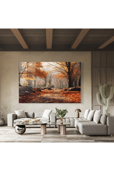 Arthub Glass Painting, Bedroom and Living Room, Autumn, Autumn Forest