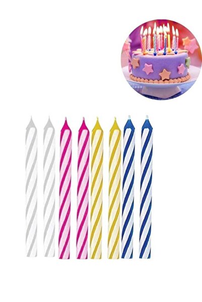 Premium شموع عيد ميلاد ملونة - مجموعة تزيين الكيك بتصميم حلزوني