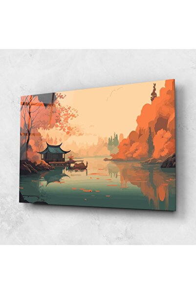 Arthub Tablou Sticla,Dormitor si Living, Asiatic, Asiatic Lake