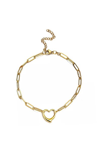 RAFINI Heart Link Bracelet - 18K Gold Plated, Stainless Steel