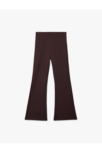 Koton Modal Fabric Normal Waist Ελαφρύ μακρύ παντελόνι καμπάνα