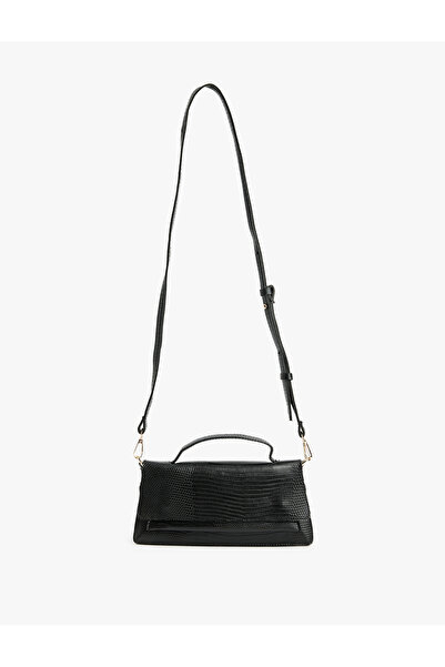 Koton Crocodile Skin Patterned Strap Crossbody Bag