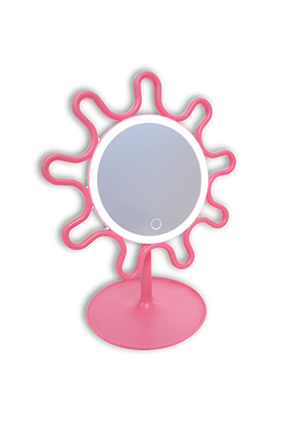 Forever Ledli Işıklı Çiçekli Makyaj Aynası 25,5x34cm