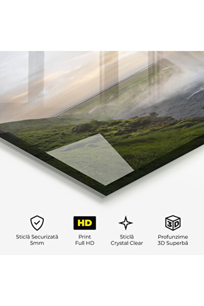 Arthub Glass Painting, Bedroom and Living Room, Waterfalls, Cave Waterfall