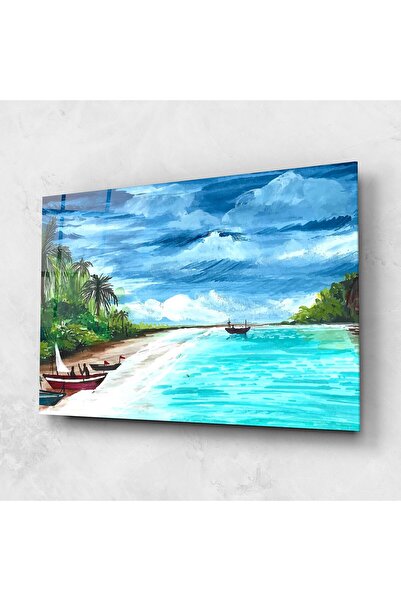Arthub Glass Painting, Bedroom and Living Room, Beaches, Beach Painting Art