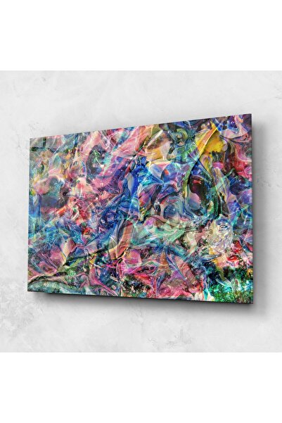 Arthub Tablou Sticla,Dormitor si Living, Marble, Abstract Colourful Glass