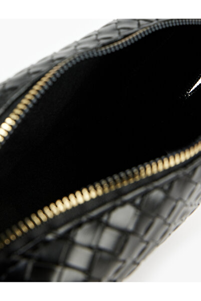 Koton Zippered Knitted Patterned Makeup Bag