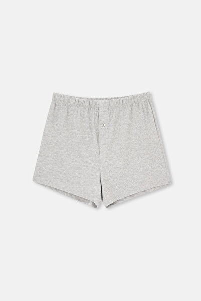 Dagi Μπόξερ 3 τεμαχίων από χτενισμένο βαμβάκι μελανζέ μαύρο-λευκό-γκρι