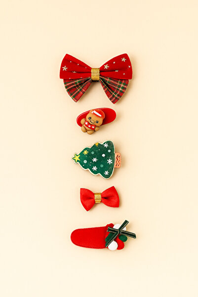 BONY SOCKS 5-piece christmas hair clip set
