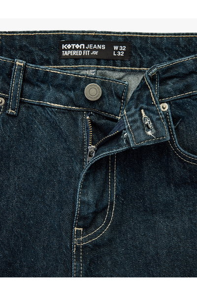 Koton Βαμβακερό παντελόνι με κανονική μέση με κωνική εφαρμογή