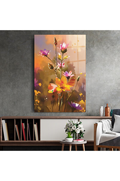 Arthub Glass Painting, Bedroom and Living Room, Spring, Orange Pink Spring