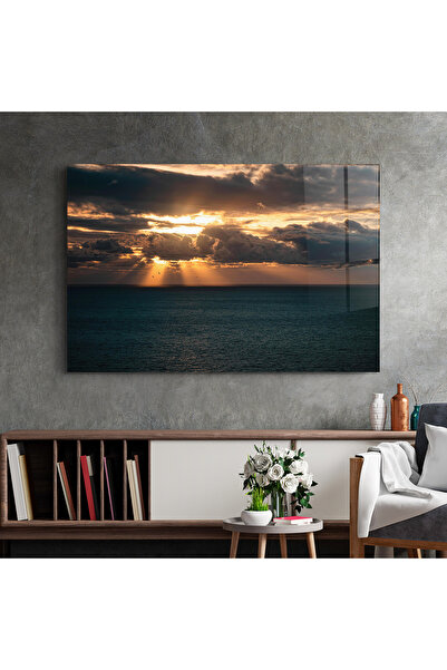 Arthub Glass Painting, Bedroom and Living Room, Clouds, Cloudy Sunrise