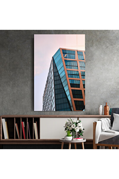 Arthub Tablou Sticla,Dormitor si Living, Urbane, Blue Glass Building