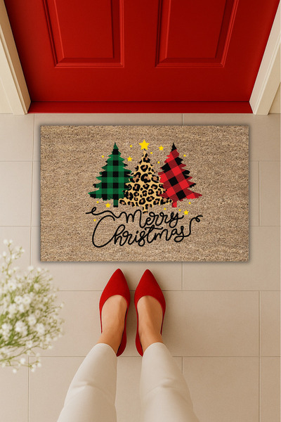 Dormot Yüksek Kaliteli Modern Dijital Baskı - Yılbaşı Ağacı Christmas Tree Te...