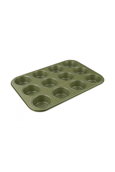 ZENKER Muffin tin 12 pcs 7456, 7 cm, ILAG Maximizing Green coating, Up to 180C, Green