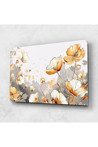 Arthub Tablou Sticla,Dormitor si Living, Maci, Gold Poppies