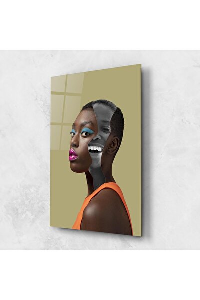 Arthub Tablou Sticla,Dormitor si Living, Femei Africane, American Woman Collage