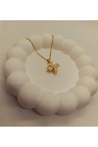 Sadesta Stres Çarklı Dönen Kolye Çelik Gold Renk