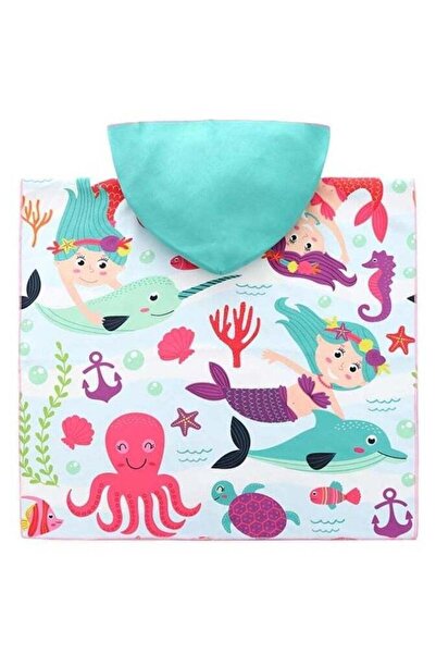 Best Ladies Children's Hooded Quick-Dry Microfiber Poncho Towel - Octopus (1 Pack)