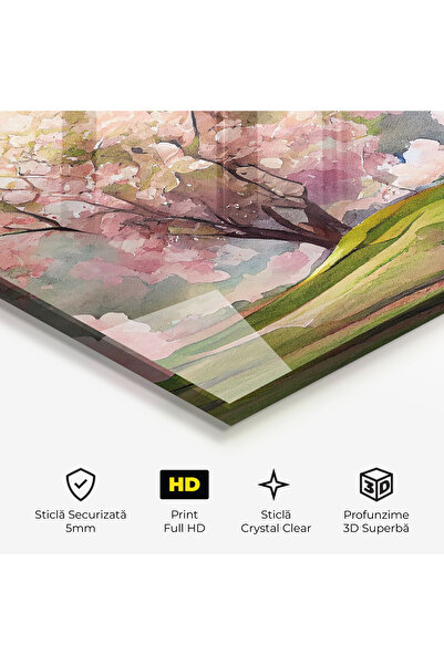 Arthub Glass Painting, Bedroom and Living Room, Spring, Big Spring Trees