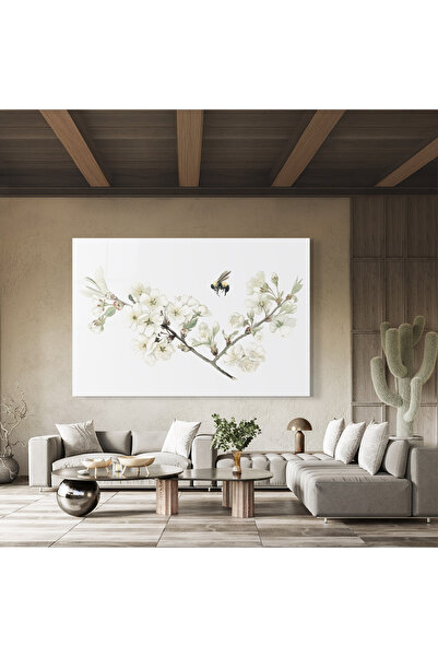 Arthub Glass Painting, Bedroom and Living Room, Spring, Bee Spring Flower