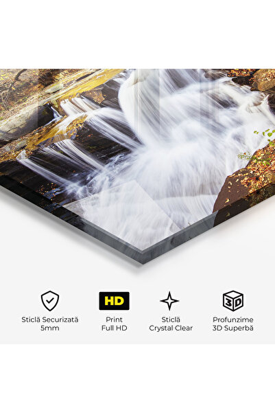 Arthub Glass Painting, Bedroom and Living Room, Waterfalls, Pretty Autumn Waterfall