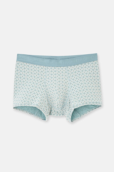 Dagi Water Green Patterned Micro Modal Boxer