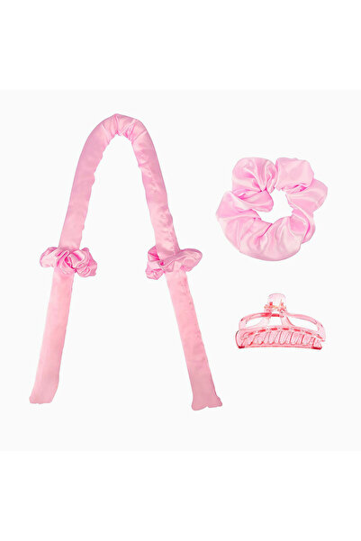 zola Hair curling iron set, heatless, soft foam, accessories included, length 100 cm, pink