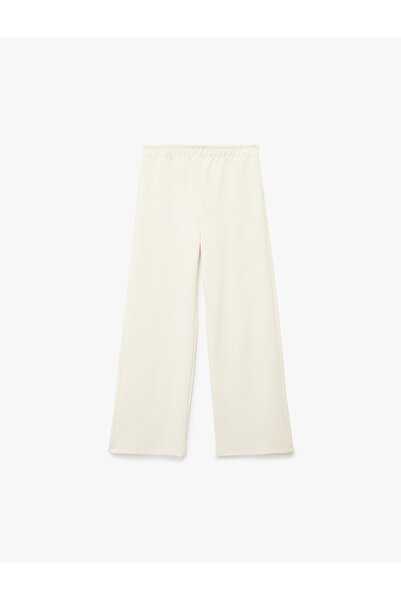 Koton Modal Blend Elastic Waist Basic Wide Leg Pants