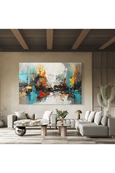 Arthub Tablou Sticla,Dormitor si Living, Arta Abstracta, Abstract City Painting