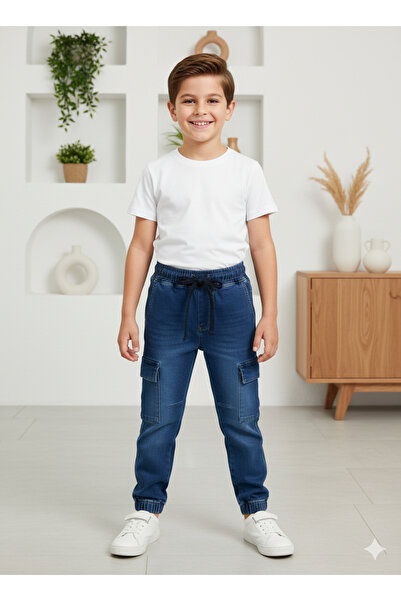 Esprix Kids Cargo Pocket Pack Boys' Denim Jogger Pants