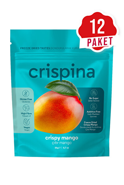 Crispina Daily مانجو مجفف بالتجميد، مانجو مجفف بالتجميد، عبوة من 12 قطعة
