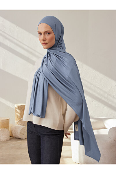 Femple Modest Premium Jersey Şal | Renk: Açık Denim | Hijab
