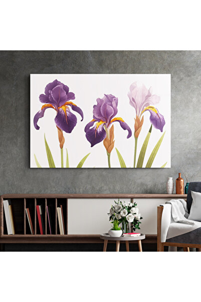 Arthub Glass Painting, Bedroom and Living Room, Iris, Iris Leaf