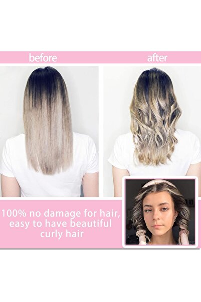 zola Hair curling set, without heat, soft foam, accessories included, length 100 cm, bright pink