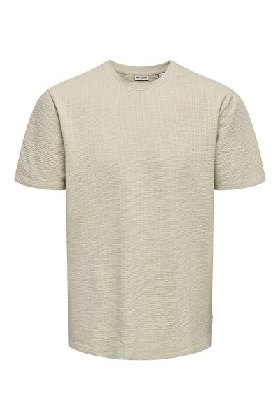 Only & Sons Kian Men's Beige T-Shirt (22028692-Slg)