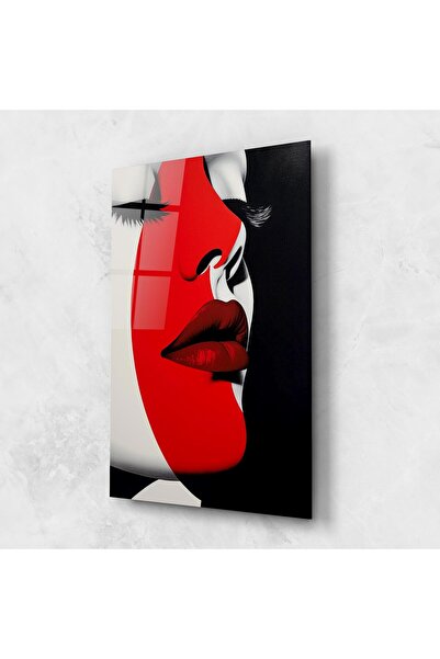Arthub Tablou Sticla,Dormitor si Living, Lips, Dark Red Lips