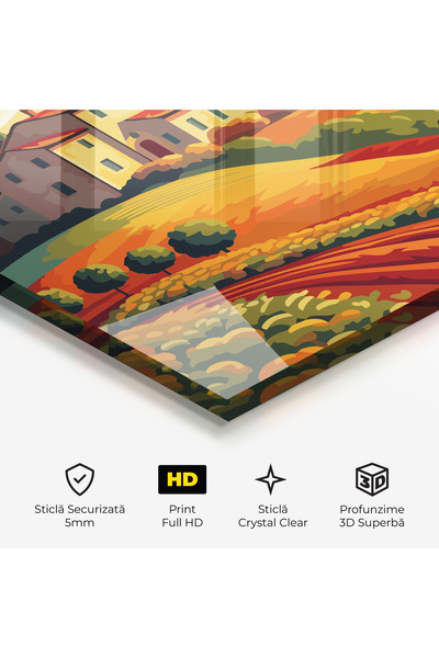 Arthub Glass Painting, Bedroom and Living Room, Rural, Urban Autumn Art