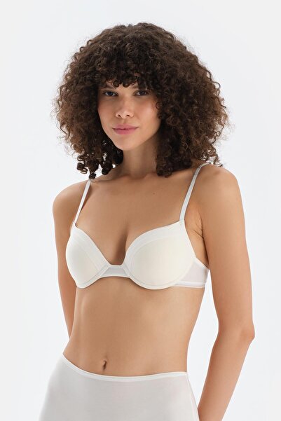 Dagi Ecru Lace Detailed Bra