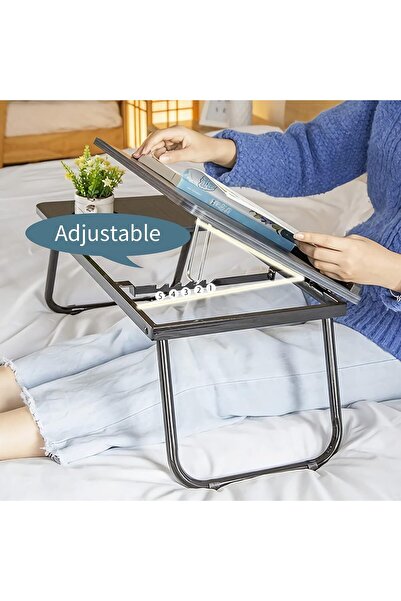 SKY TOUCH SKY-TOUCH Foldable Laptop Desk for Bed & Couch - Adjustable Tilt Portable Lap Desk with Cup Holder (