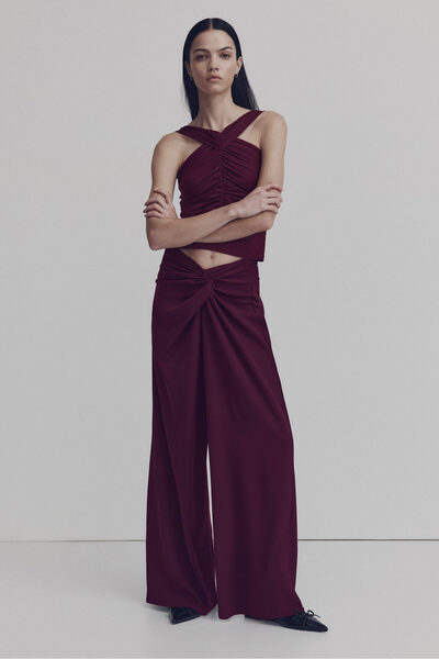 H&M Burgu Detaylı Pantolon